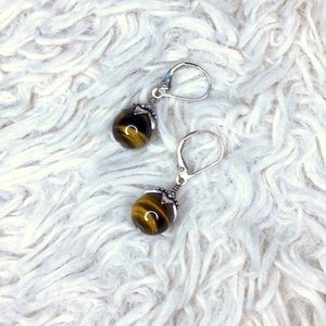 💛 2 for $20💛Tiger’s Eye Sterling Silver Earrings